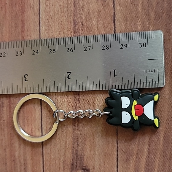 Badtz-maru Character Silicon Accessory Keychain on Silver Toned Key Ring - Picture 4 of 6